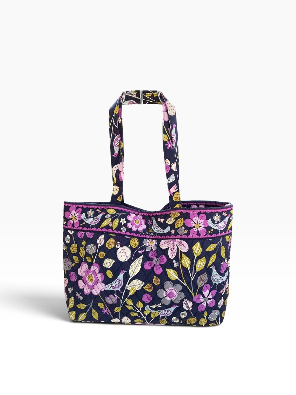 QuiltedTote Vera Bradley Nightingale Bag in Navy and Purple